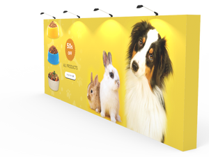 20ft Straight Expanding pop up display stand with front graphic printing - view 3