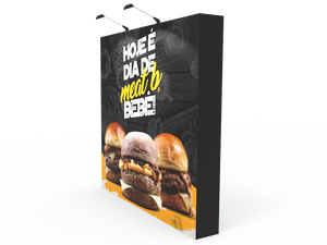 8ft Straight Expanding pop up display stand with front graphic printing - view 3