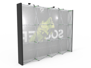 10ft Straight Expanding pop up display stand with front graphic printing - view 5