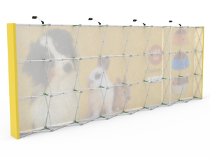 20ft Straight Expanding pop up display stand with front graphic printing - view 4