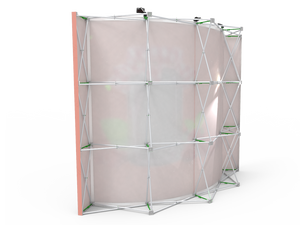 10ft Curved Expanding pop up display stand with front graphic printing - view 4