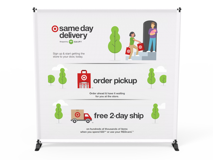 Size Adjustable Step and Repeat Banner