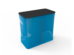 Shipping Case to Podium with printed fabric banner - view 3