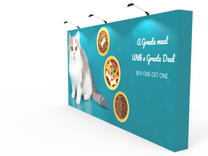 15ft Straight Expanding pop up display stand with front graphic printing - view 2