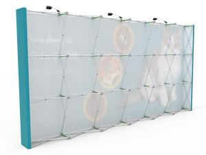 15ft Straight Expanding pop up display stand with front graphic printing - view 5