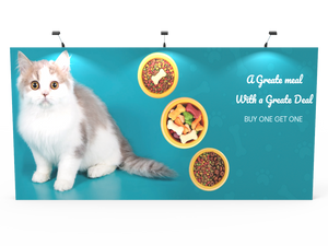 15ft Straight Expanding pop up display stand with front graphic printing - view 4