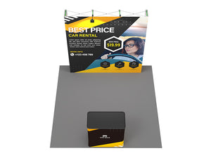 Straight - Small 8ft - Pop Up Banner Display with Shipping Case to Podium - view 4