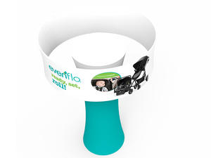 Blimp Tower Display with Curved Circular Pillar - view 2