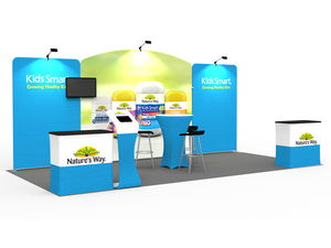 10 x 20ft Custom Trade show Booth Combo 01 - view 2