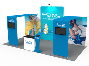 10 x 20ft Custom Trade show Booth Combo 15 - view 3