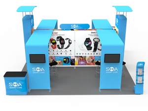 20 x 20ft Custom Trade show Booth Combo 03