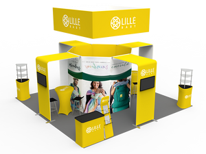 20 x 20ft Custom Trade show Booth Combo 05 - view 2