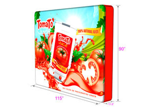 10ft Rounded Corner Free Standing CUBE LED Backlit Display - view 5