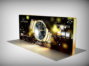 20ft Rounded Corner Free Standing CUBE LED Backlit Display - view 3