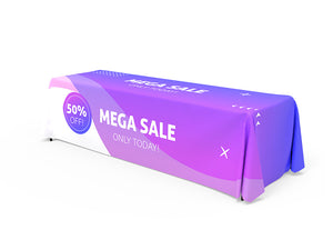 8ft Loose Fit Branded Printing 3-Sided Table Throw - view 3