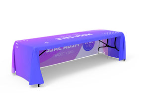 8ft Loose Fit Branded Printing 3-Sided Table Throw - view 4