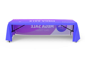 8ft Loose Fit Branded Printing 3-Sided Table Throw - view 5