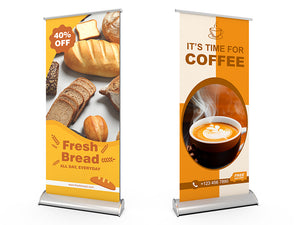 Deluxe Single Side Printed Roll Up Banner Stand with Teardrop Base