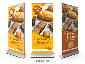 Deluxe Single Side Printed Roll Up Banner Stand with Teardrop Base - view 2