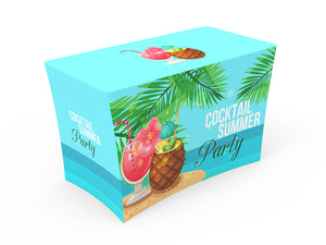 4ft Stretch Fit Branded Printing Table Cover with Zippered Back