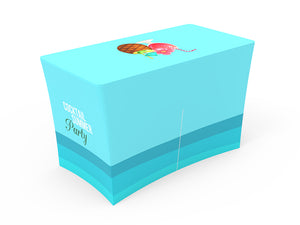 4ft Stretch Fit Branded Printing Table Cover with Zippered Back - view 4