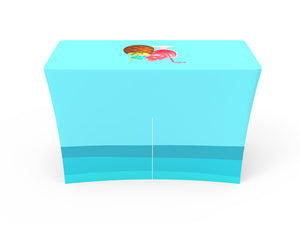 4ft Stretch Fit Branded Printing Table Cover with Zippered Back - view 5