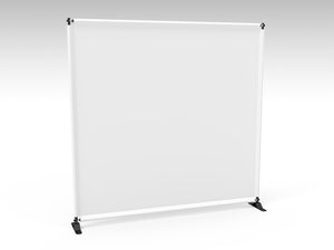 Telescopic Chroma Key Tension Fabric Backdrop 8x8ft - White