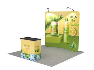 Custom Branded Curved 8ft trade show display kit 01