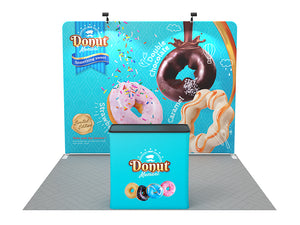 Custom Branded Straight 10ft trade show display kit 02 - view 2