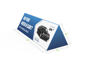 Outdoor - Large - Triangular Tension Fabric Banner Stand - view 5